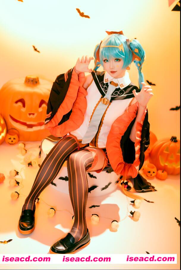 【cosplay】[星之迟迟] 万圣节MIKU  [53P] 【300M】
