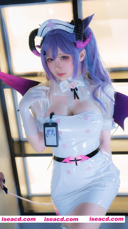 图片[2]-【COSPLAY】樱梨梨Eriri -刻晴魅魔护士[30P] 【400M】-嘤嘤怪之家