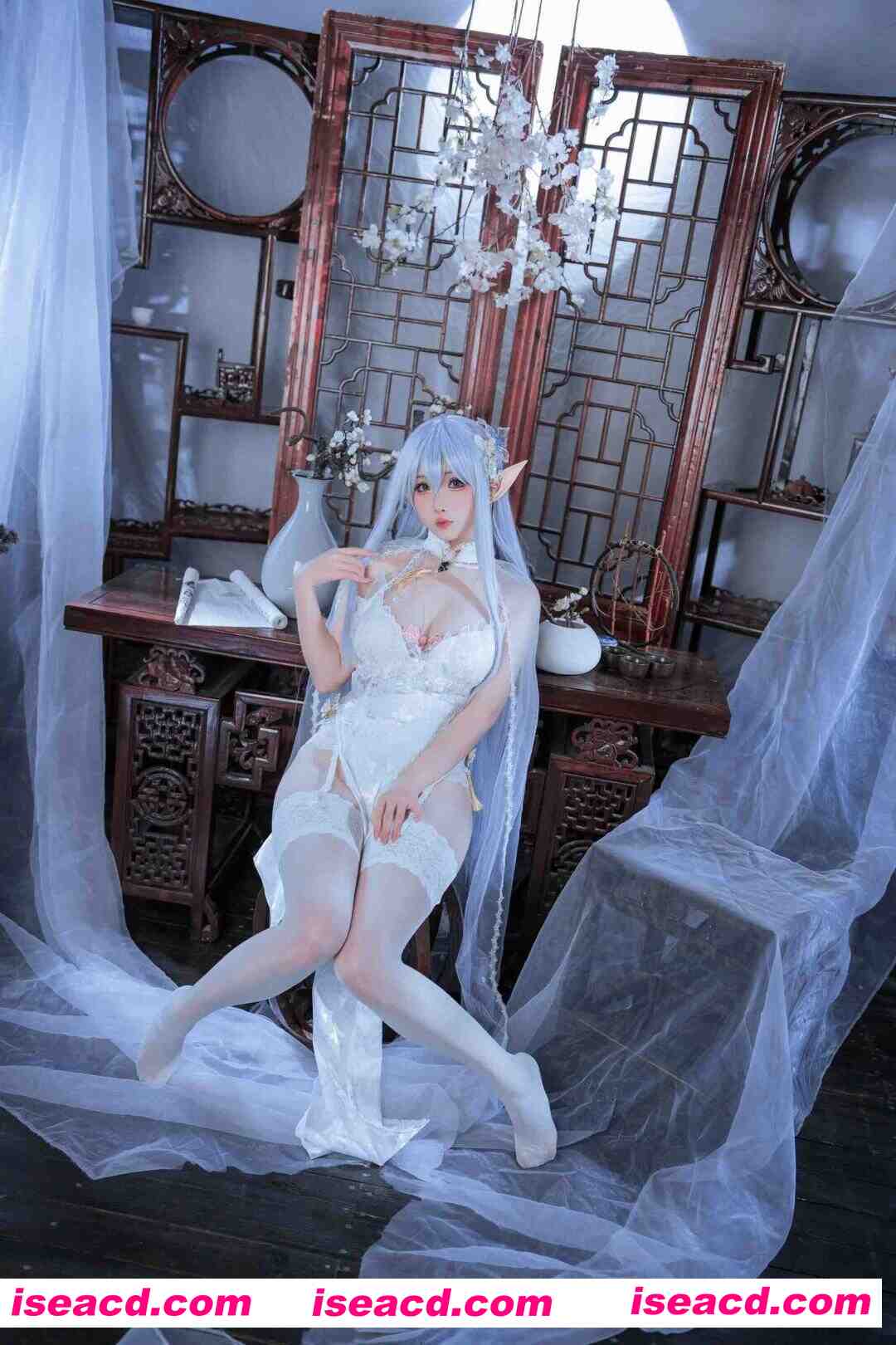 图片[4]-[COSPLAY/带视频] rioko凉凉子 Vol.129 阿尔比恩旗袍[43P 11V] [900M]-嘤嘤怪之家