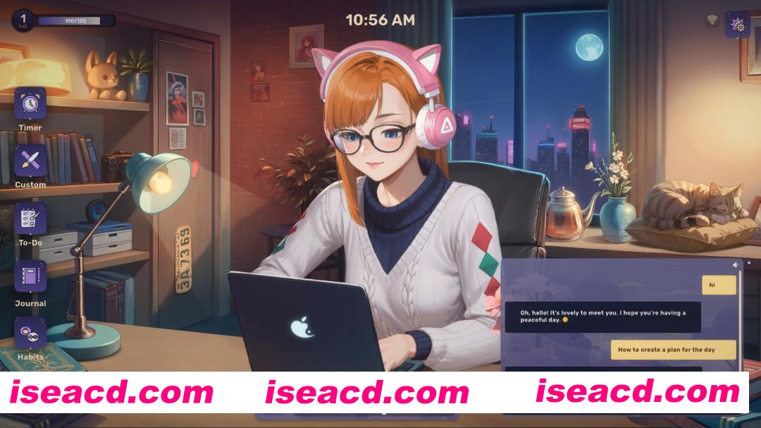 图片[1]-[互动SLG/中文/全动态] Lo-Fi女孩：AI助手/Lo-Fi Girl: AI Assistant 官方中文版 Build.19957237 [1.7G/新作]-嘤嘤怪之家