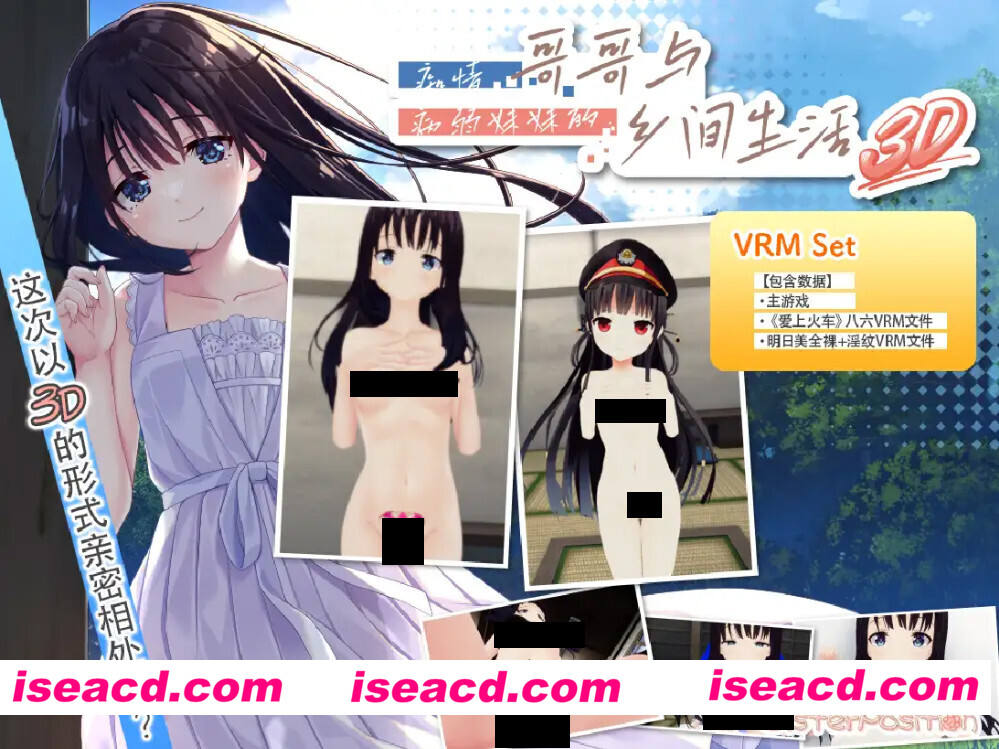 【3D互动/官中/骨科/PC】痴情哥哥与病弱妹妹的乡间生活 3D ド田舎兄妹3D 官方中文版【721M/CV】